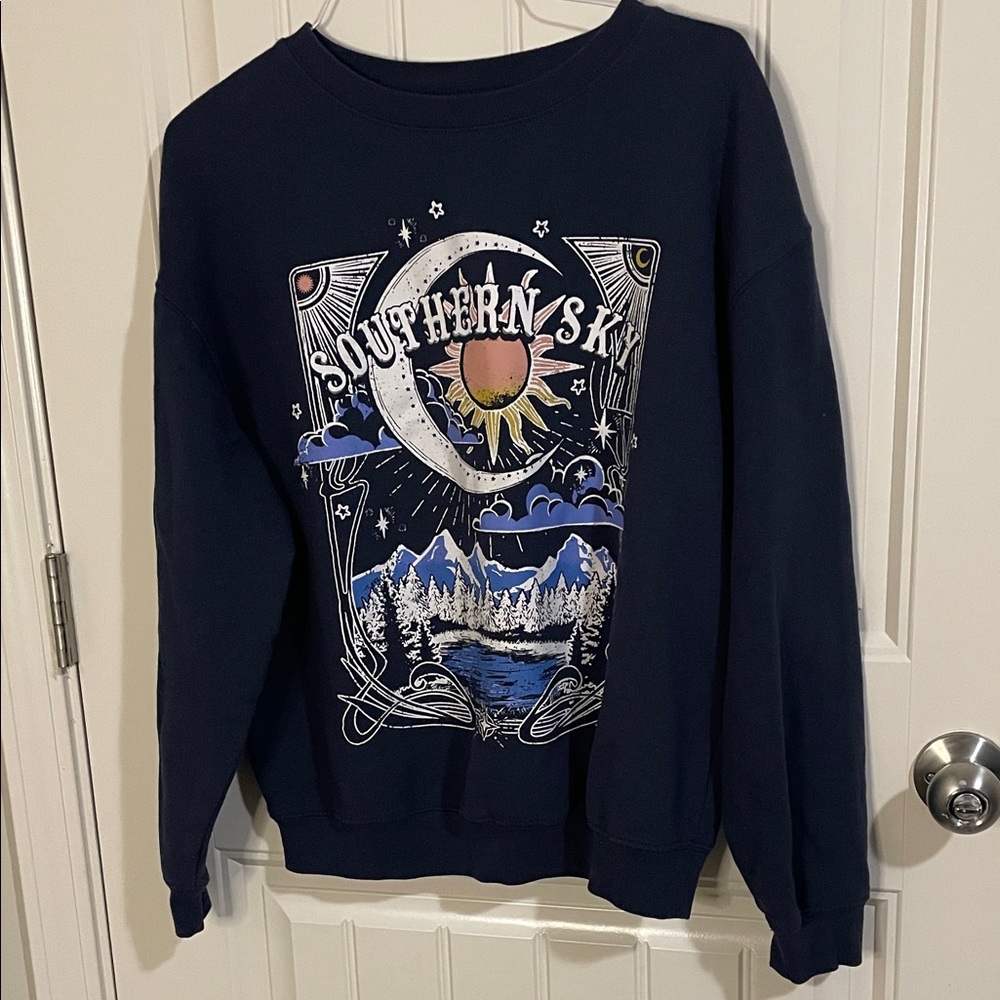 Cold Crush Navy Graphic Crewneck Sweatshirt